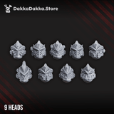Tabletop Terrain Miniature White Megalodon Clan (build kit) - Prime Armored Battleline Squad of Space Knights