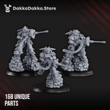Tabletop Terrain Miniature White Megalodon Clan (build kit) - Prime Armored Battleline Squad of Space Knights