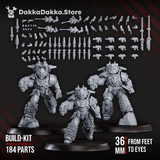 Tabletop Terrain Miniature White Megalodon Clan (build kit) - Prime Armored Battleline Squad of Space Knights