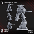 Tabletop Terrain Miniature White Megalodon Clan Depressors (x3) - Prime Armored Fire Squad of Space Knights