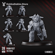 Tabletop Terrain Miniature White Megalodon Clan Storm Squad with Jetpacks (x5) - Prime Armored Assault Unit of Space Knights