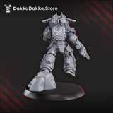 Tabletop Terrain Miniature White Megalodon Clan Storm Warrior with Jetpack - Prime Armored Assault Soldier of Space Knights