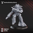 Tabletop Terrain Miniature White Megalodon Clan Storm Warrior with Jetpack - Prime Armored Assault Soldier of Space Knights