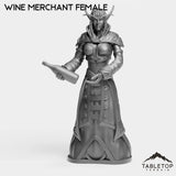Tabletop Terrain Miniature Wine Merchant Female Darkness Wine Merchants