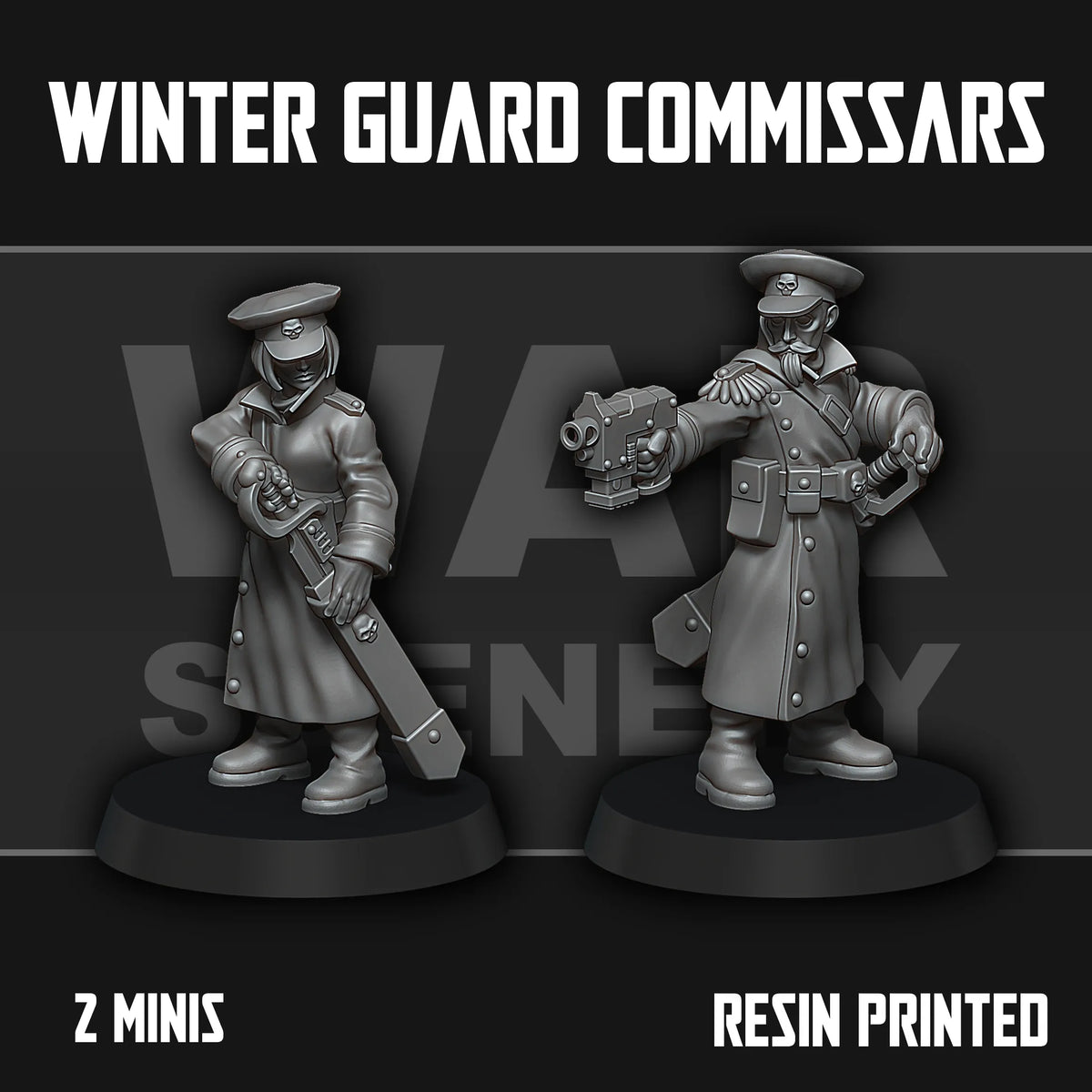 Tabletop Terrain Miniature Winter Guard Commissars