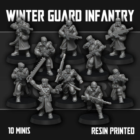 Tabletop Terrain Miniature Winter Guard Infantry