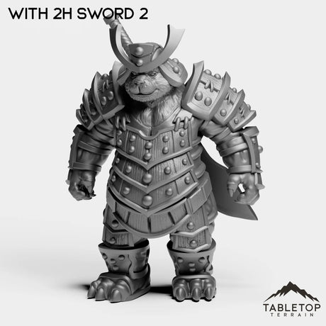 Tabletop Terrain Miniature With 2H Sword 2 Panda Heavy