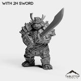 Tabletop Terrain Miniature With 2H Sword Panda Heavy