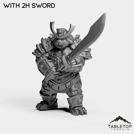 Tabletop Terrain Miniature With 2H Sword Panda Heavy