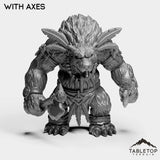 Tabletop Terrain Miniature With Axes Furbolg Feral