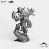 Tabletop Terrain Miniature With Horn Minotaur Leader