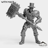 Tabletop Terrain Miniature With Mace Werewolf Human