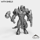Tabletop Terrain Miniature With Shield Exiled Paladin