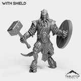 Tabletop Terrain Miniature With Shield Exiled Shaman