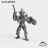 Tabletop Terrain Miniature With Spear Troll Hunter
