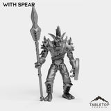 Tabletop Terrain Miniature With Spear Troll Warrior