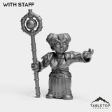 Tabletop Terrain Miniature With Staff Gnome Timekeeper