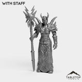 Tabletop Terrain Miniature With Staff Human Warlock Tier 1 Female