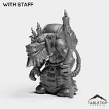 Tabletop Terrain Miniature With Staff Kobold Pyromancer