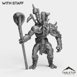 Tabletop Terrain Miniature With Staff Troll Leader