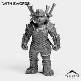 Tabletop Terrain Miniature With swords Panda Heavy Female