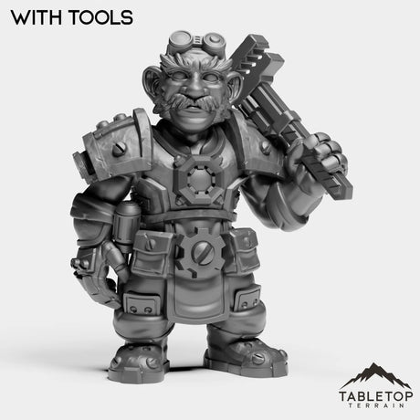 Tabletop Terrain Miniature With Tools Gnome High Tinkerer