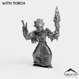 Tabletop Terrain Miniature With Torch Voodoo Troll