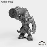 Tabletop Terrain Miniature With Tree Minotaur With Tree