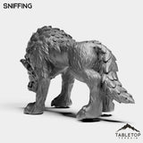 Tabletop Terrain Miniature Wolves