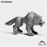 Tabletop Terrain Miniature Wolves