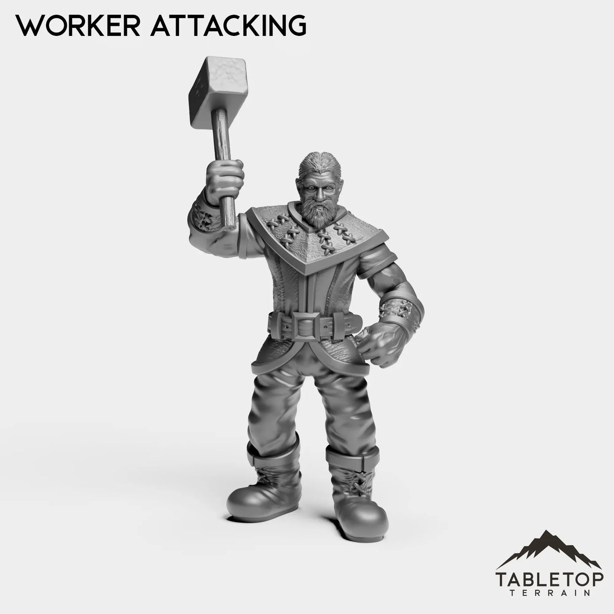 Tabletop Terrain Miniature Worker Attacking Human Worker