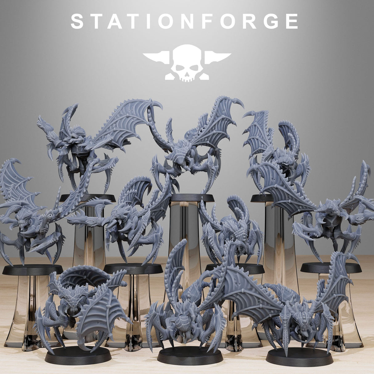 Tabletop Terrain Miniature Xenarid Flying Crawlers