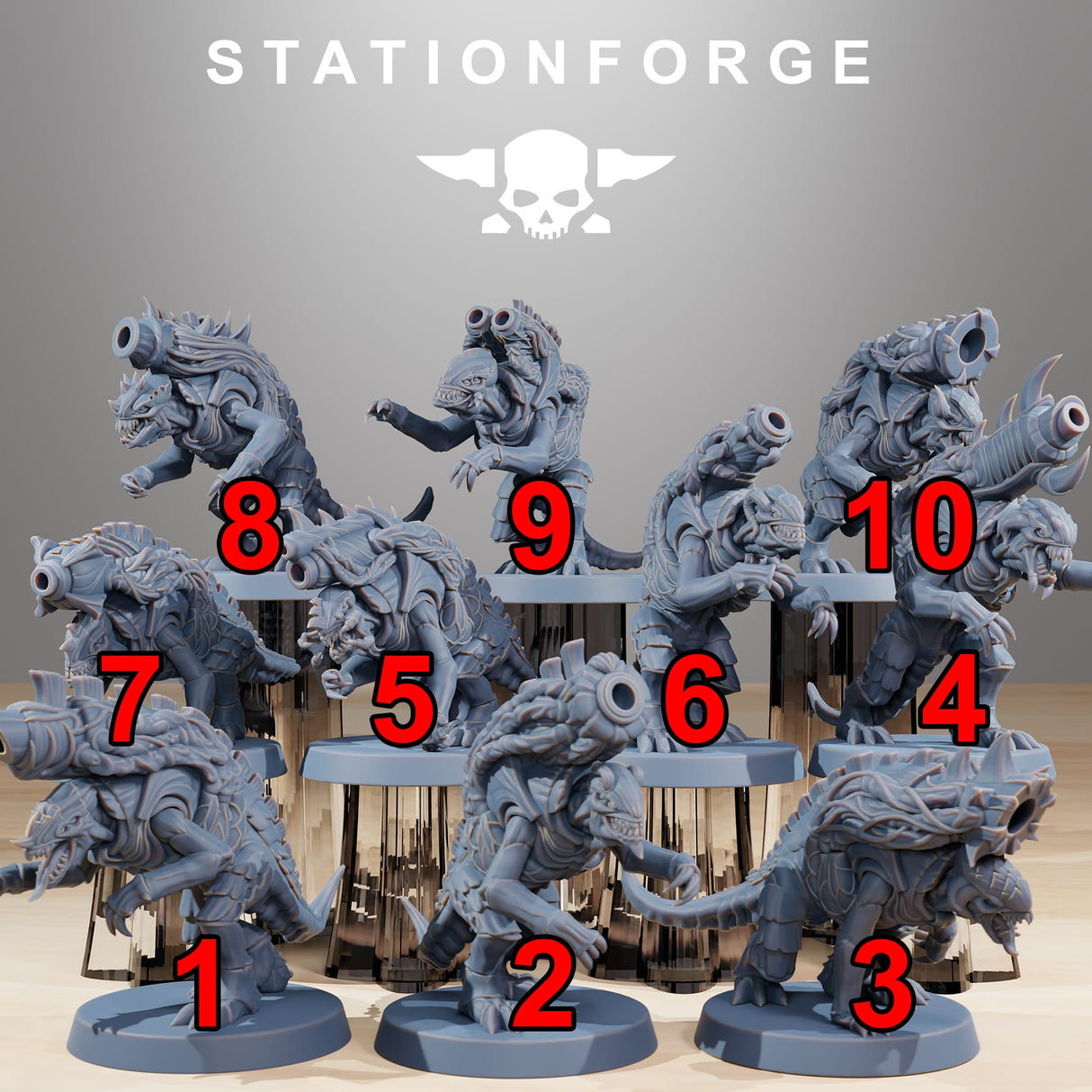 Tabletop Terrain Miniature Xenarid Mortars