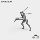 Tabletop Terrain Miniature Zoe Razor - Bomber Girls