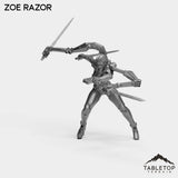 Tabletop Terrain Miniature Zoe Razor - Bomber Girls