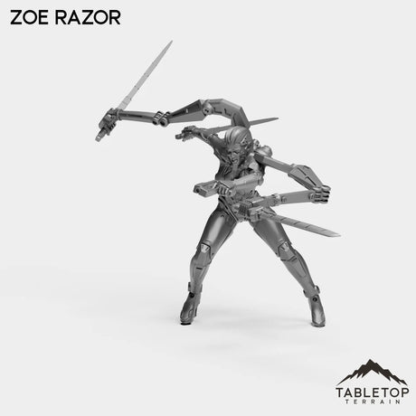 Tabletop Terrain Miniature Zoe Razor - Bomber Girls