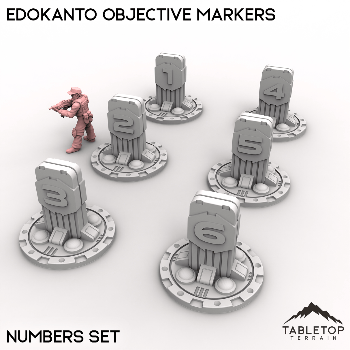 Tabletop Terrain Objective Marker Number EdoKanto Objective Markers