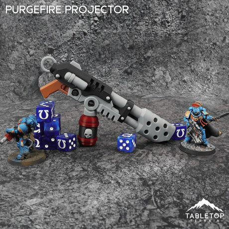 Tabletop Terrain Purgefire Projector Grimdark Armory - Mini Weapon Props