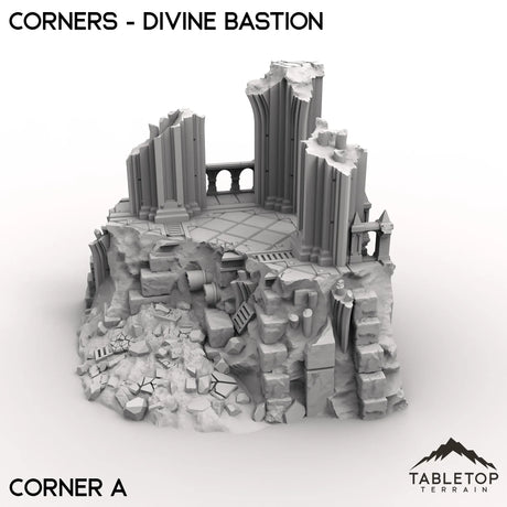 Tabletop Terrain Ruins 28/32mm / Corner A Corners - Divine Bastion, a Failed Arcology