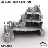 Tabletop Terrain Ruins 28/32mm / Corner C Corners - Divine Bastion, a Failed Arcology