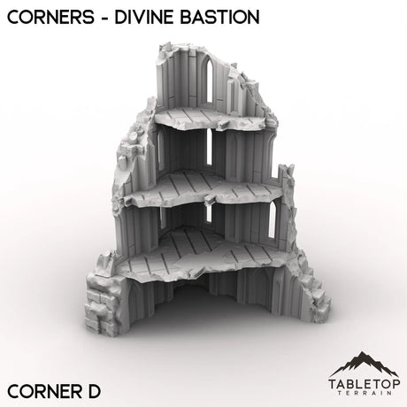 Tabletop Terrain Ruins 28/32mm / Corner D Corners - Divine Bastion, a Failed Arcology