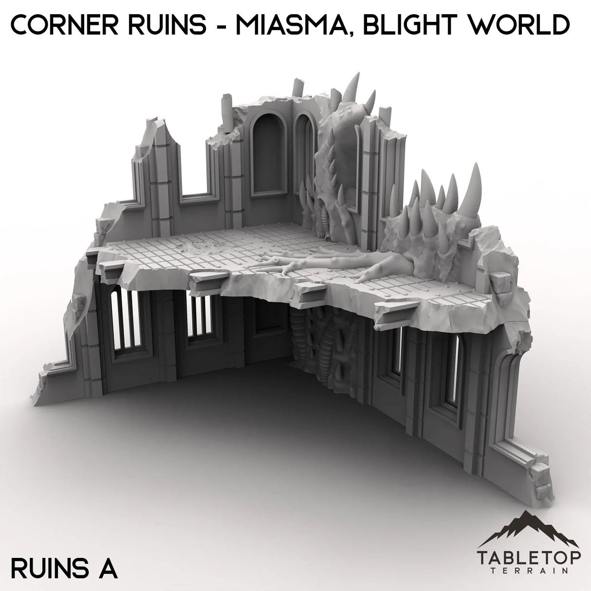 Tabletop Terrain Ruins 28/32mm / Corner Ruins A Corner Ruins - Miasma, Blight World