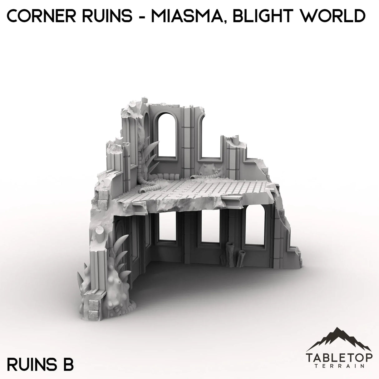 Tabletop Terrain Ruins 28/32mm / Corner Ruins B Corner Ruins - Miasma, Blight World