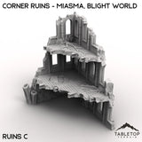 Tabletop Terrain Ruins 28/32mm / Corner Ruins C Corner Ruins - Miasma, Blight World