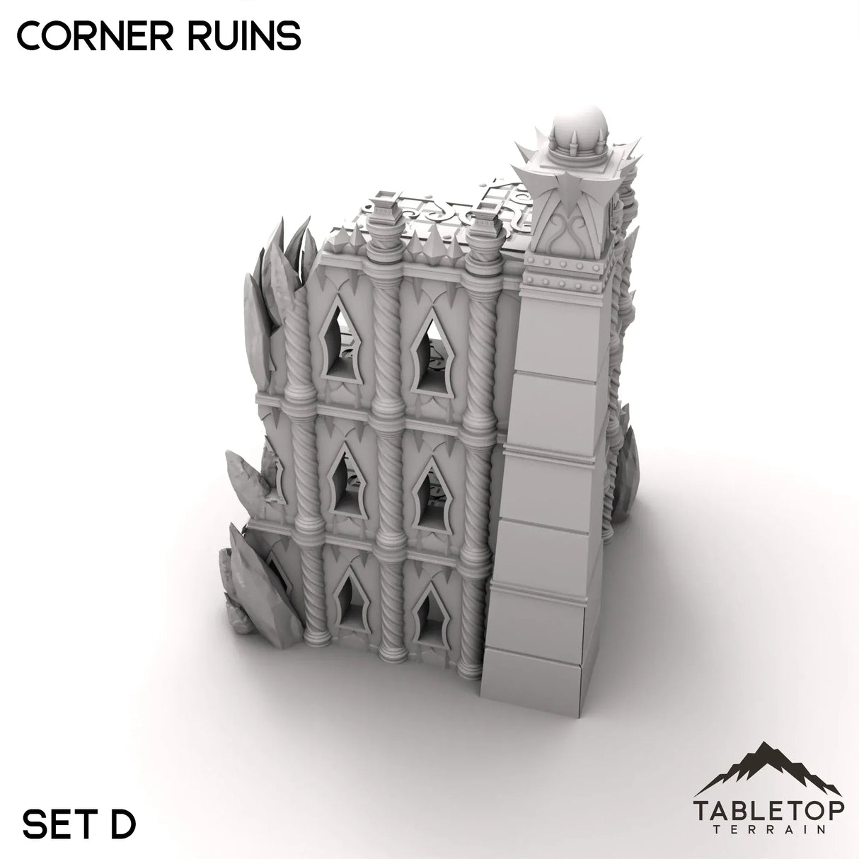 Tabletop Terrain Ruins 28/32mm / Corner Ruins D Corner Ruins - Ithyria, World of Change