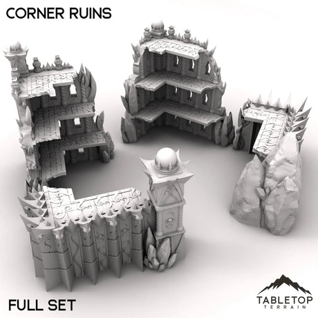 Tabletop Terrain Ruins 28/32mm / Full Set Corner Ruins - Ithyria, World of Change