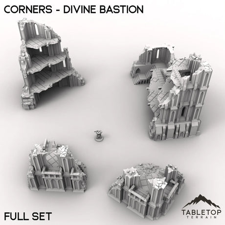 Tabletop Terrain Ruins 28/32mm / Full Set Corners - Divine Bastion, a Failed Arcology