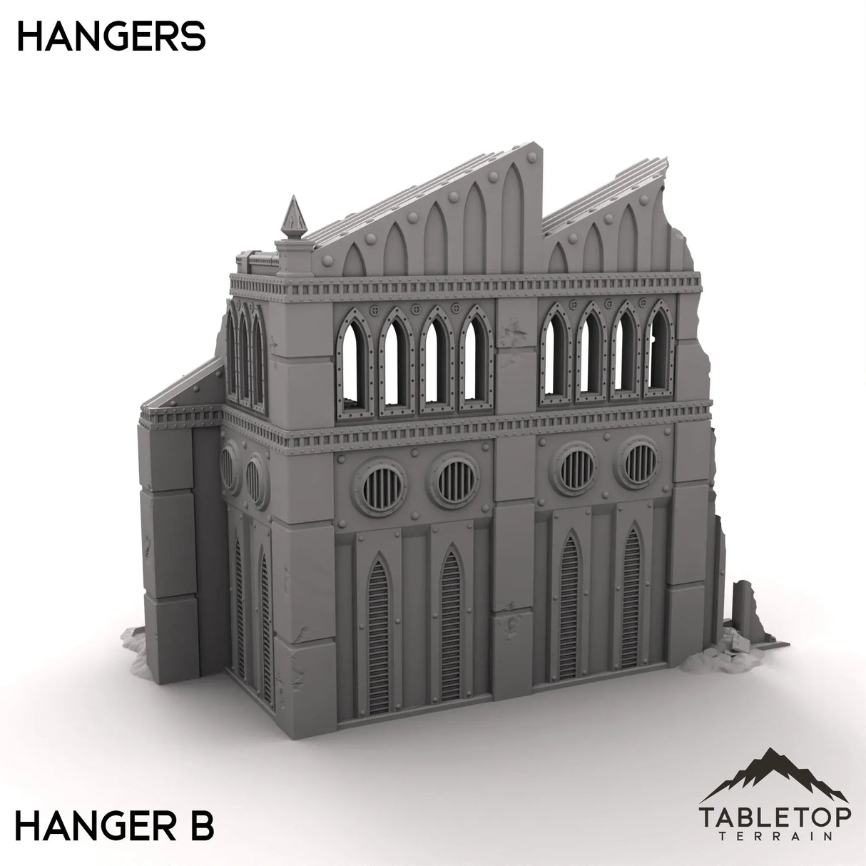 Tabletop Terrain Ruins 28/32mm / Hangar B Hangars - Phoebian V Airfield