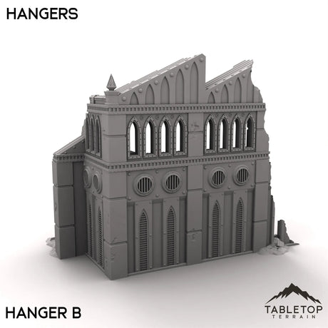Tabletop Terrain Ruins 28/32mm / Hangar B Hangars - Phoebian V Airfield