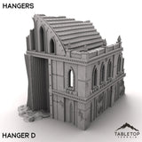 Tabletop Terrain Ruins 28/32mm / Hangar D Hangars - Phoebian V Airfield